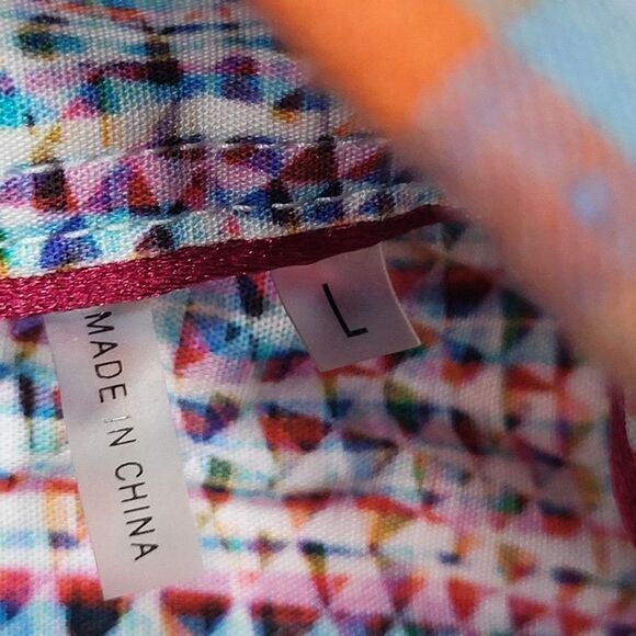 Bugatchi Men's Large Shaped Fit 100% Linen Plaid Long Sleeve Shirt‎ Flip Cuff - Picture 3 of 11